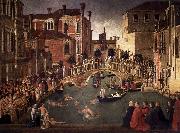 Gentile Bellini Miracle of the Cross at the Bridge of San Lorenzo oil